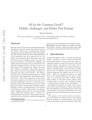 PDF Document Cover - AI for the Common Good: Ethics, Challenges, and Pen-Testing Framework