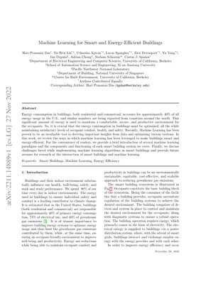PDF Document Cover - Machine Learning for Smart and Energy-Efficient Buildings - Comprehensive Review