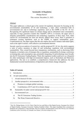 PDF Document Cover - Sustainable AI Regulation: Integrating Environmental Considerations into Technology Governance